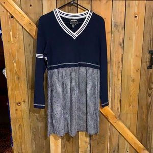 Carole Little dress, navy and white, size M.